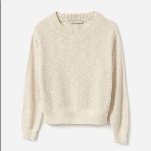 Everlane Sand Cotton Linen Crew Sweater Top Medium